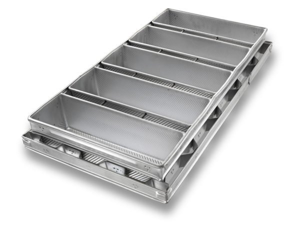 Bandeja para pan Pullman de 5 en línea con parrilla extendida - AMERICOAT®