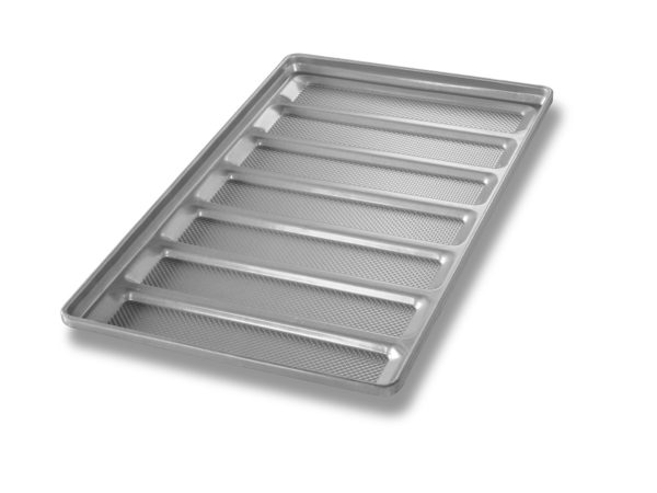 Blunt End Large Hoagie Bun Pan with Quilted Mould Bottom – AMERICOAT® Coating