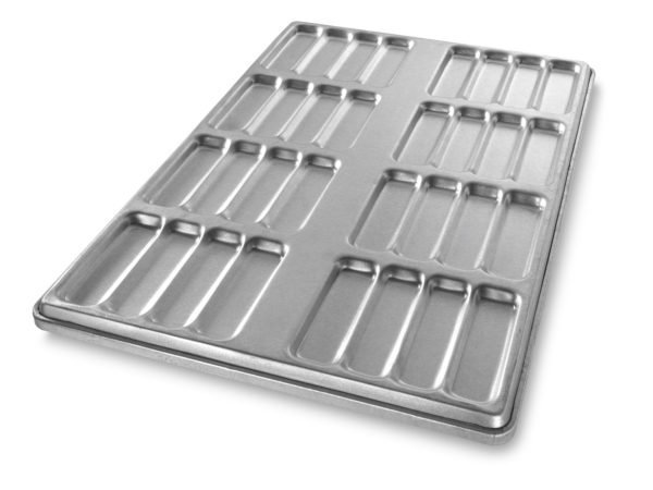 Cluster Blunt End Hoagie Bun Pan with Inverted Construction – AMERICOAT® Coating