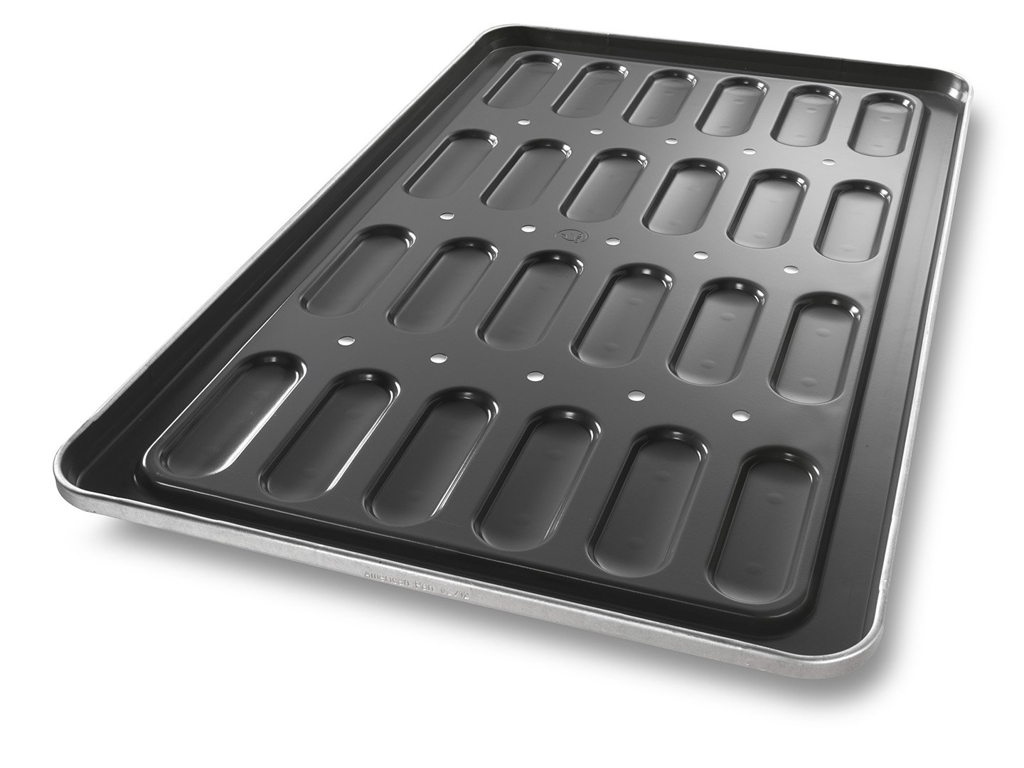 Hot Dog Bun Pan with Moated Construction and Drain Holes – DuraShield® Coating
