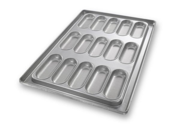 Sandwich Bun Pan with Perforated Moulds and Moated Construction – AMERICOAT® Coating