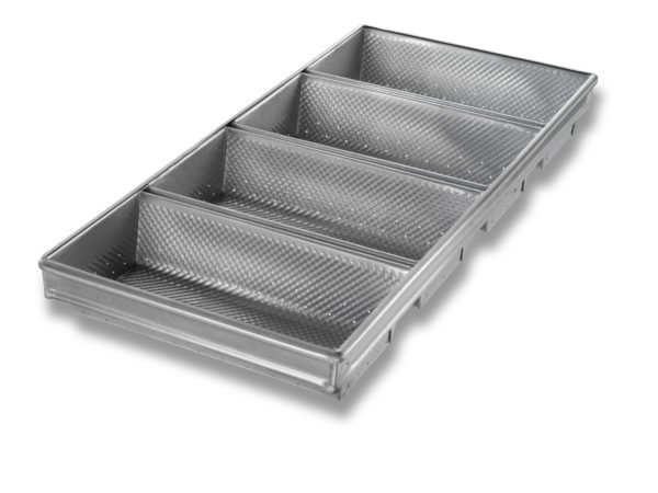 4-in-Line Hearth Bread Pan with Folded Ends – AMERICOAT® Coating