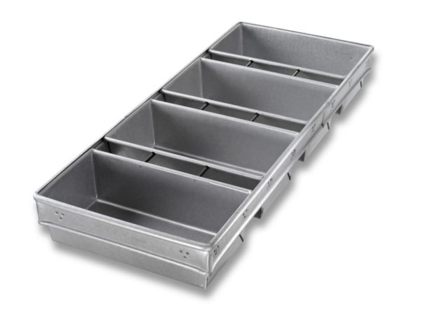 4-in-Line Open Top Bread Pan - AMERICOAT® Coating