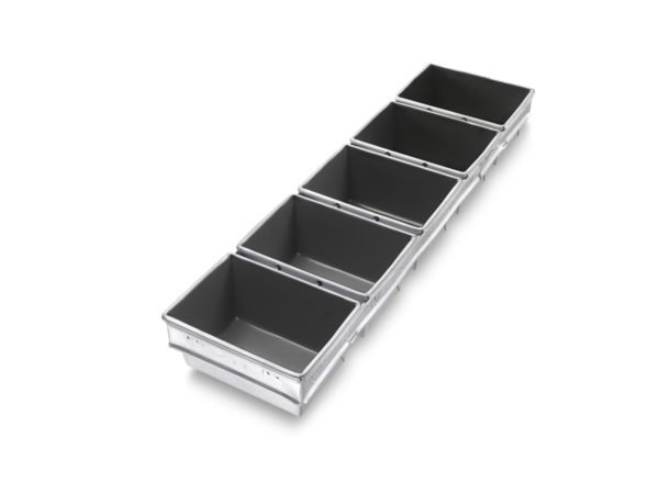 5-in-Line Open Top Bread Pan - DuraShield® Coating