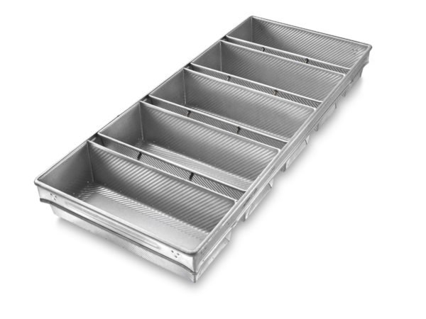 5-in-Line Open Top Bread Pan - AMERICOAT® Coating