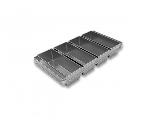 Batería 4 Moldes Altos Premium de 800 g para Pan