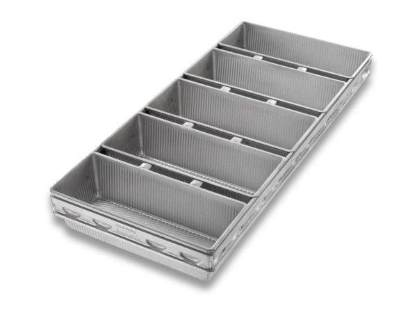 5-in-Line Open Top Bread Pan - AMERICOAT® Coating