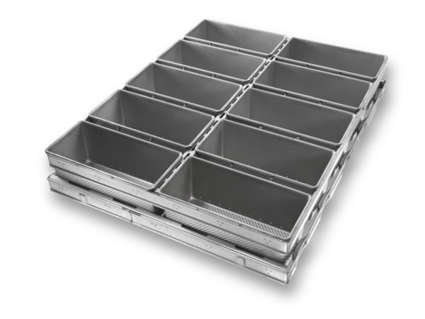 2 x 5-in-line Double Strap Open Top Bread Pan – AMERICOAT® Coating